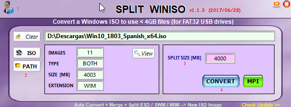 Split Win ISO
